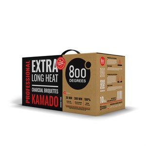Угольные брикеты Камадо 800 Degrees Kamado  Pini-Kay, коробка 10 кг